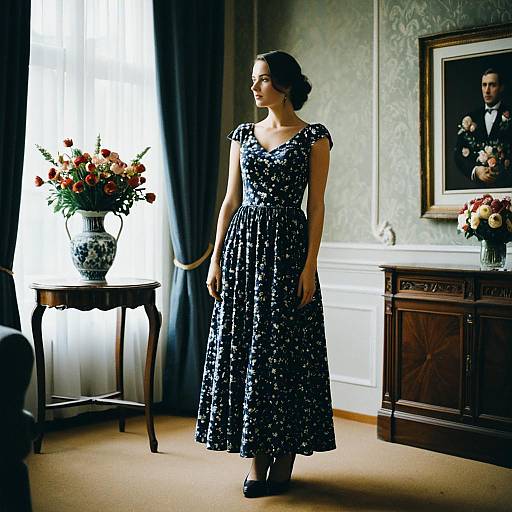 Elegant Woman in Reception Dress
