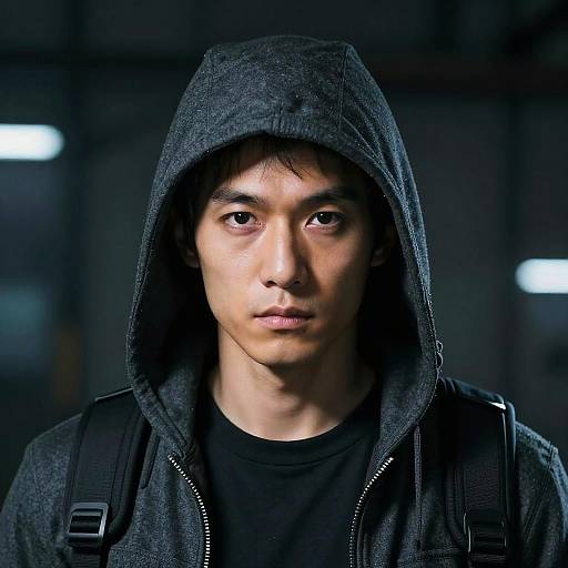 Cyberpunk Hacker Portrait by Syd Mead