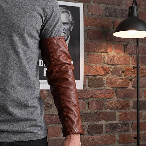 Stylish Man Against Urban Brick Backdrop