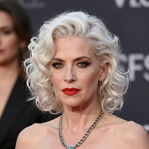 Intense Gaze of a Stylish Woman