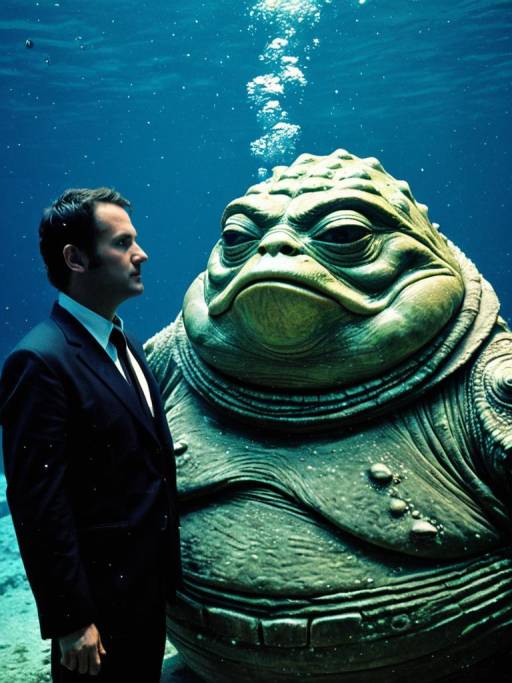Surreal Underwater Face Swap Costume Scene