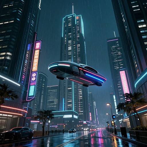 Blade Runner Neon Cityscape Night