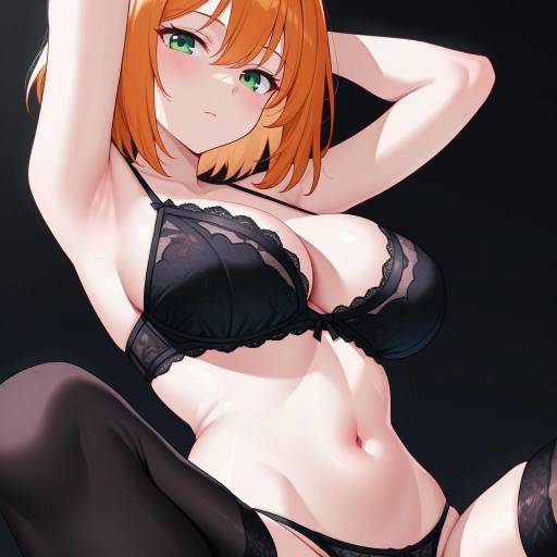 Alluring Woman in Black Lingerie Alluring Woman in Black Lingerie