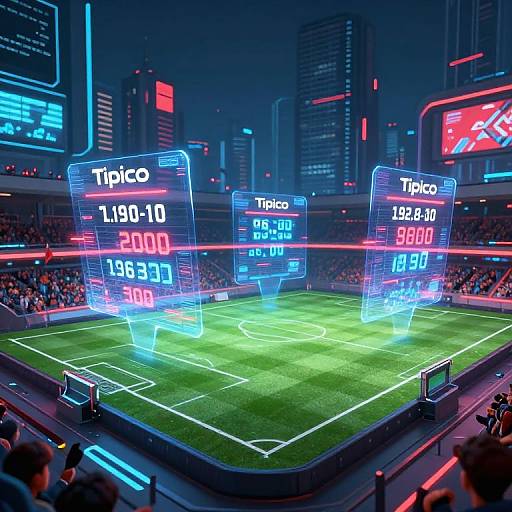 Futuristic Cyberpunk Sports Betting Scene