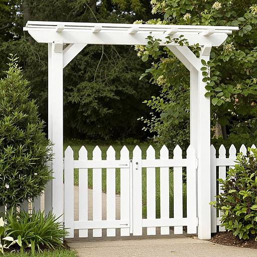 Charming Picket Fence Gate Arbor