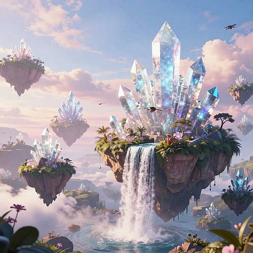 Surreal Floating Islands Dreamscape
