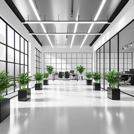 Sleek Contemporary Office Space Render Sleek Contemporary Office Space Render