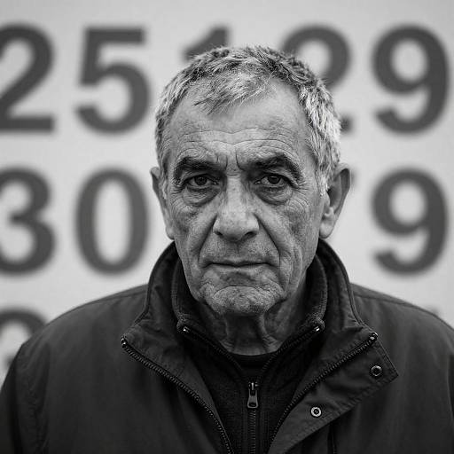 Black and White Portrait of Older Man