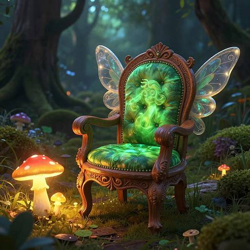 Mystical Tinkerbell Fairy Chair in Enchanted Woodland