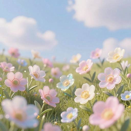 Surreal Dreamcore Pastel Meadow
