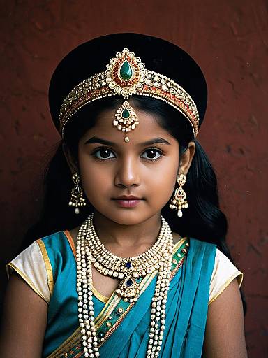 Child Radha Krishna Portrait