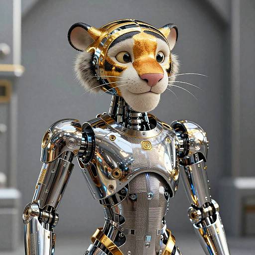 Stippling Melancholic Chrome Cyborg Tigger