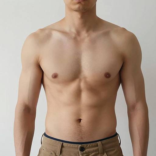 Realistic Portrayal of Muscular Male