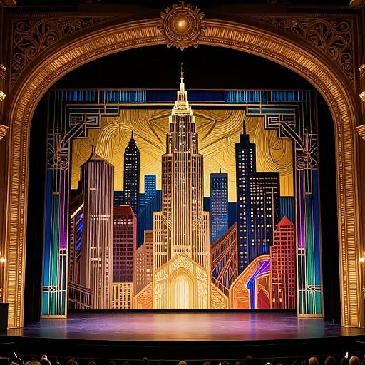 Art Deco Jazz Age Broadway Stage