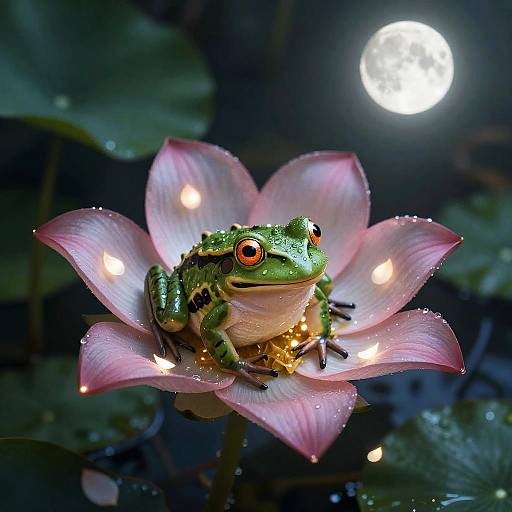 Enchanted Princess and Frog Scene