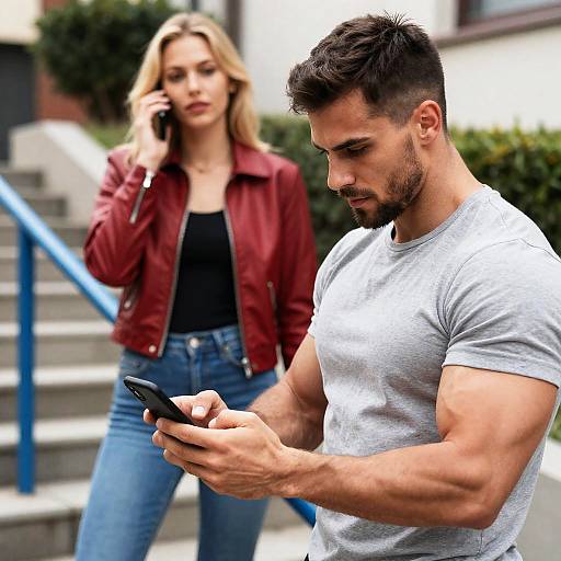 Urban Outdoor Photograph of Two People