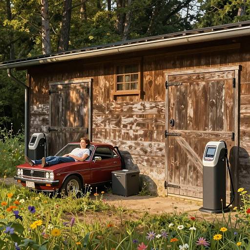 Peaceful Forest Edge Charger Stable