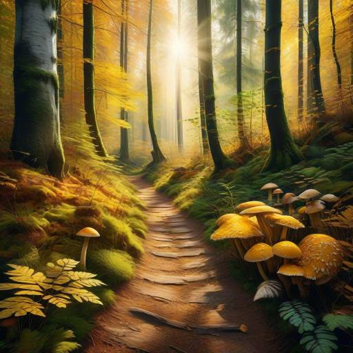 Serene Autumn Forest Pathway Scene