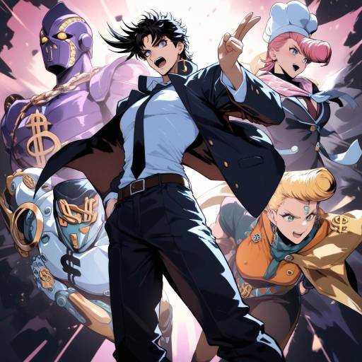 Stylish Joseph Joestar in Unique Attire