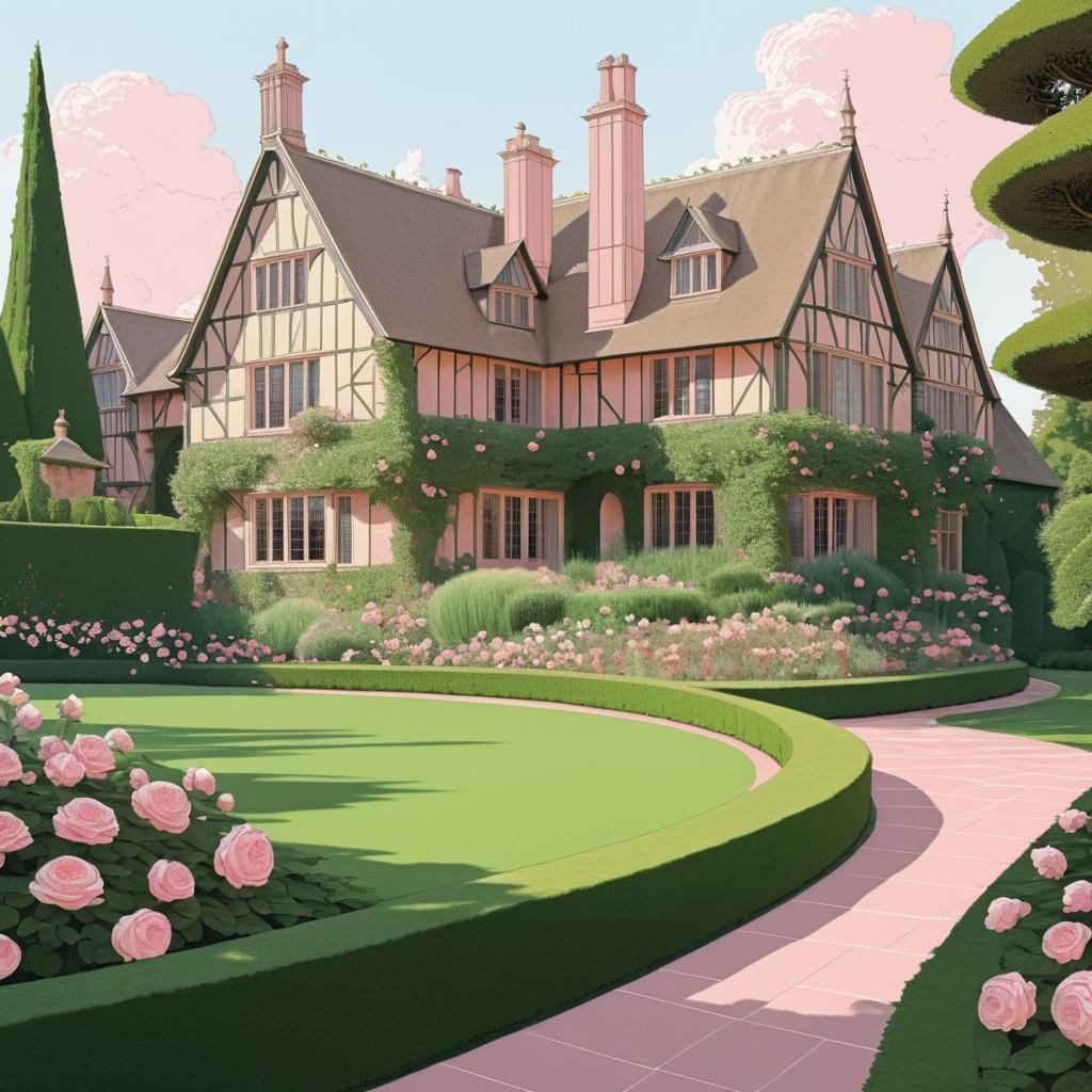 Tudor Manor in a Dreamy Garden