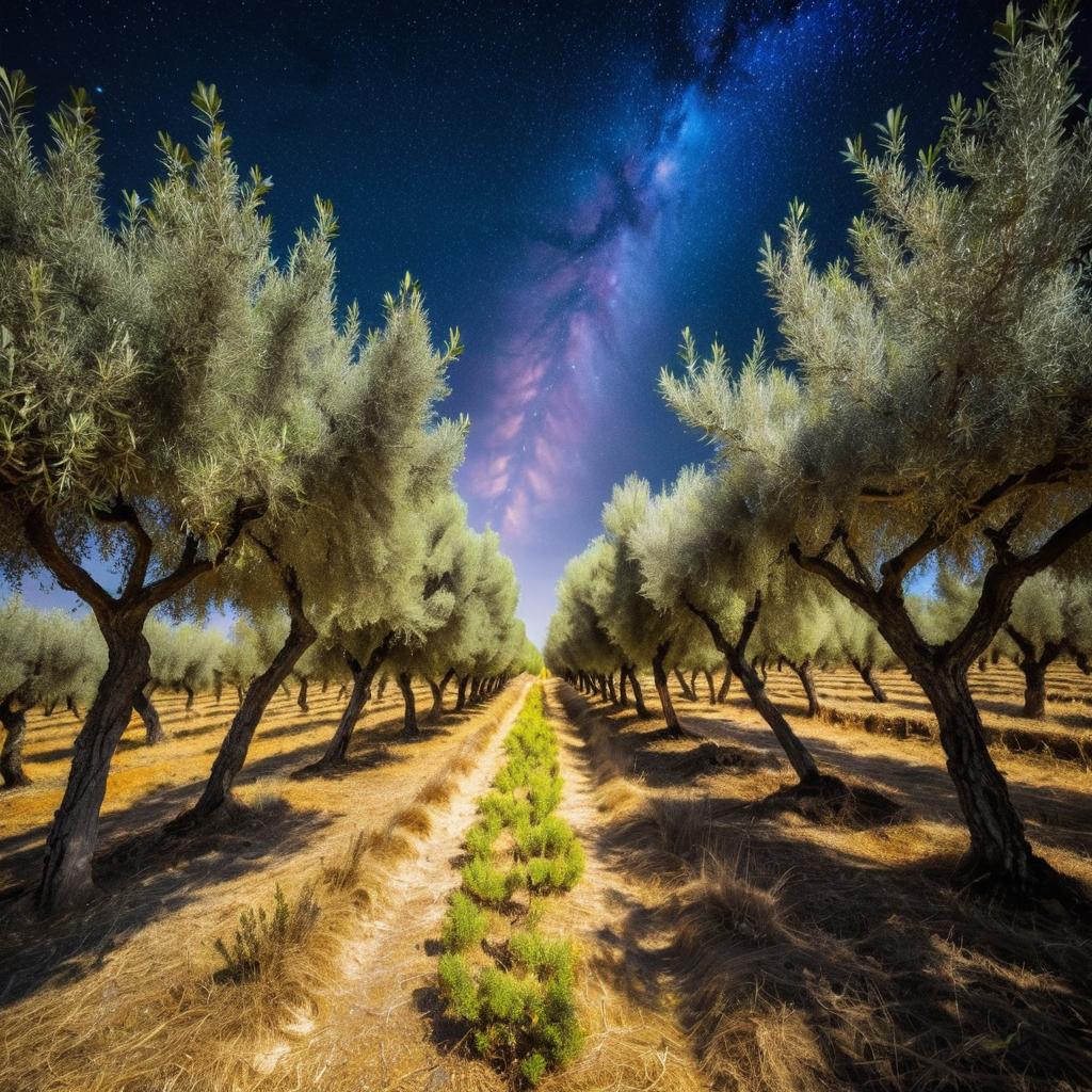 Family Gathering in a Tuscan Olive Grove