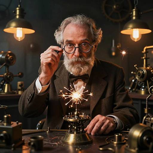 Uncle Fester in Steampunk Lab