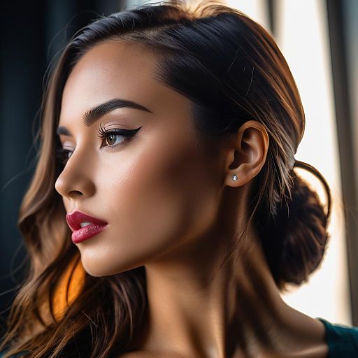 Glamorous Woman in Evening Dress