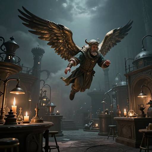 Flying Alchemist's Gravity-Defying Lab