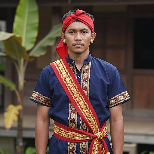 Filipino Man in Traditional Attire