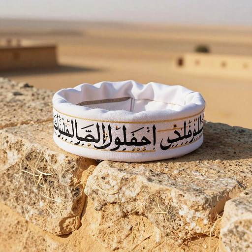 Hamas Headband on Ancient Stone Wall