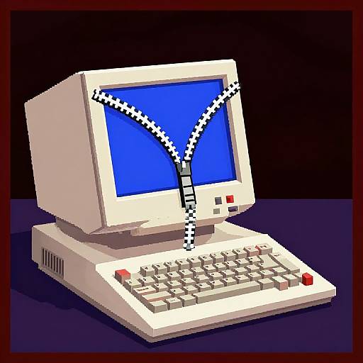 Vintage Zipper Desktop Computer Emulation