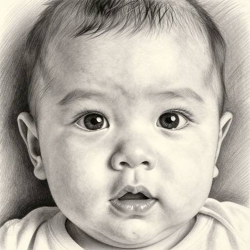 Realistic Pencil Portrait of Baby