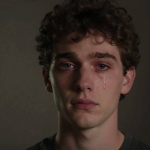 Somber Portrait of a Young Man