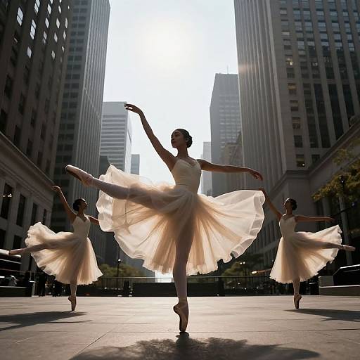 Surreal Urban Ballerinas in Motion