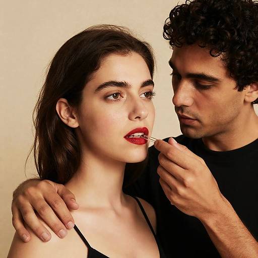 Couple Portrait with Intense Expressions