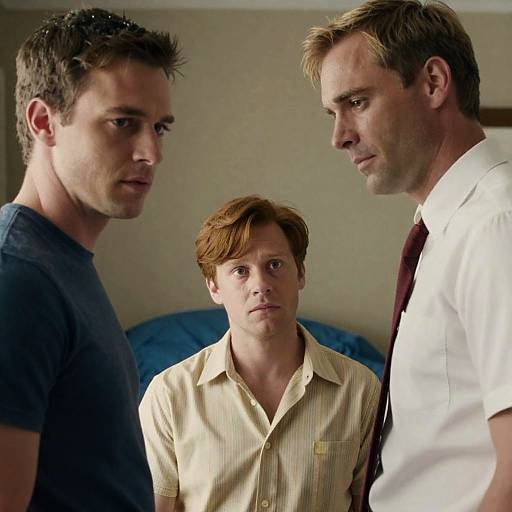 Dramatic Movie Poster with Three Men