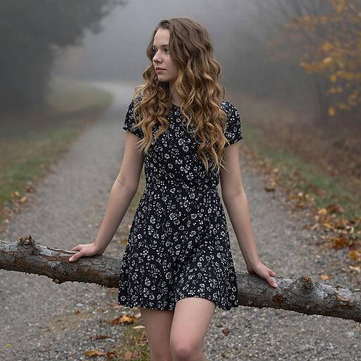 Ethereal Autumn Portrait on Path