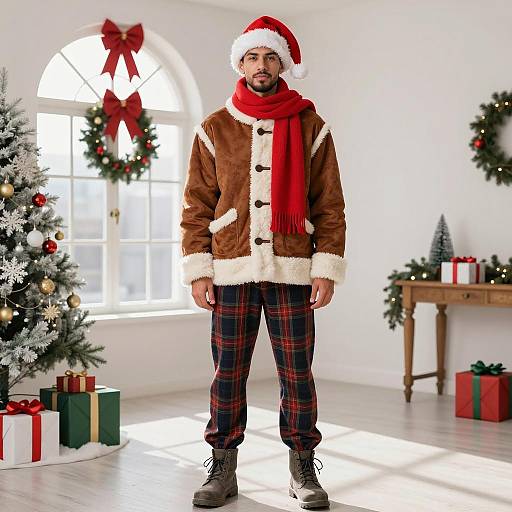 Man in Christmas Fashion Outfit