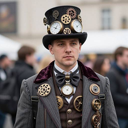 Intricate Steampunk Costume Portrait