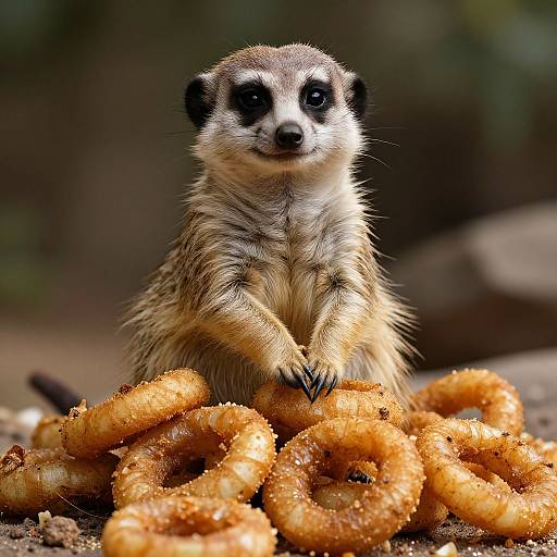 Hyper-Realistic Meerkat Cooking Scene