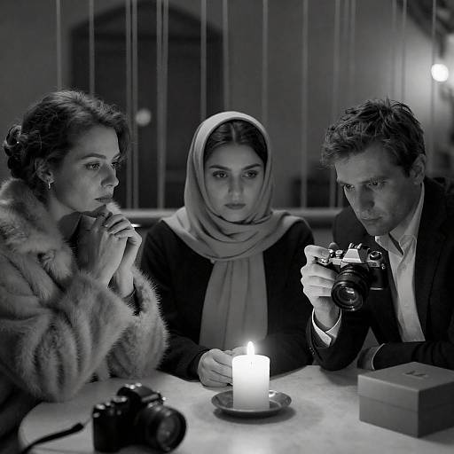 Introspective Trio in Candlelight