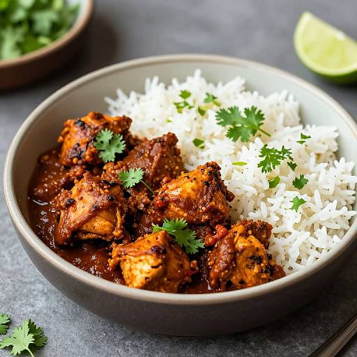 Rich Chicken Rogan Josh with Rice