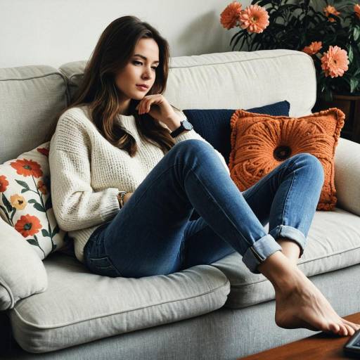 Young Woman Relaxing on Couch