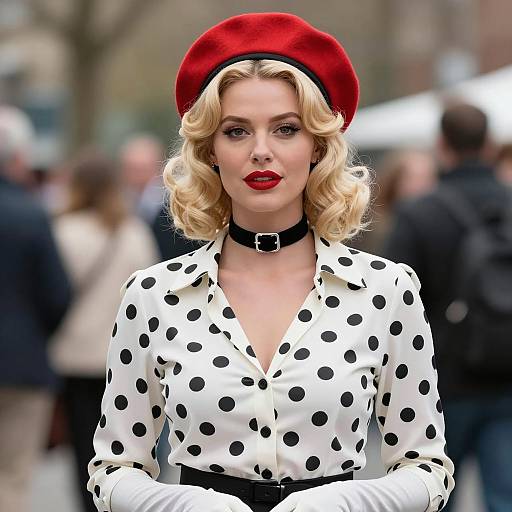 Elegant Cruella Villain in Retro Fashion