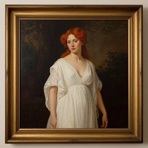 Classical Portrait of Red-Haired Woman