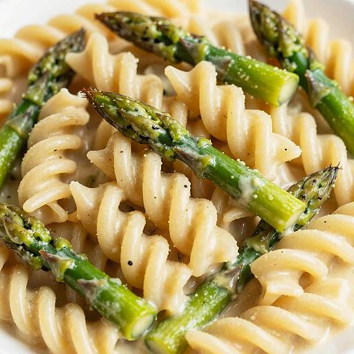 Creamy Penne Pasta Salad with Asparagus