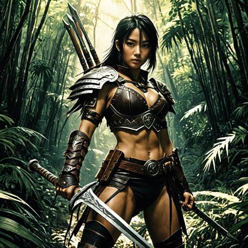 Resilient Huntress in Leather Armor in Jungle