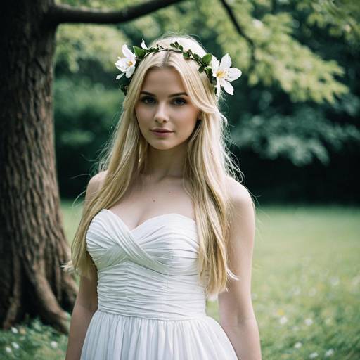 Enchanting Blonde in Outdoor Cosplay