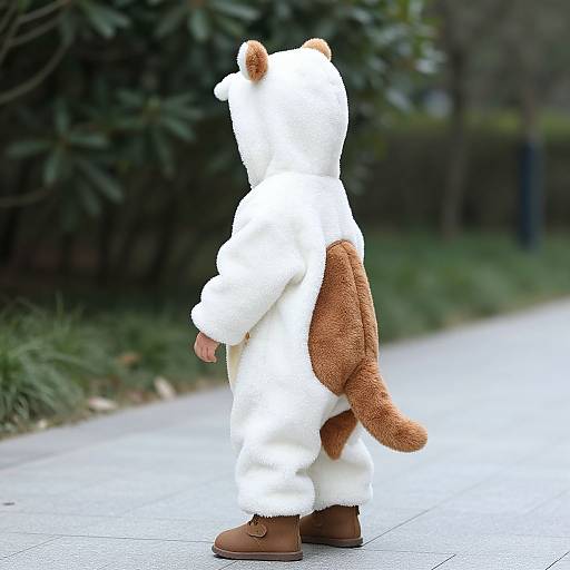 Child in Animal Costume Outdoors