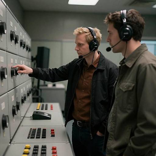 Intense Focus in Control Room Setting